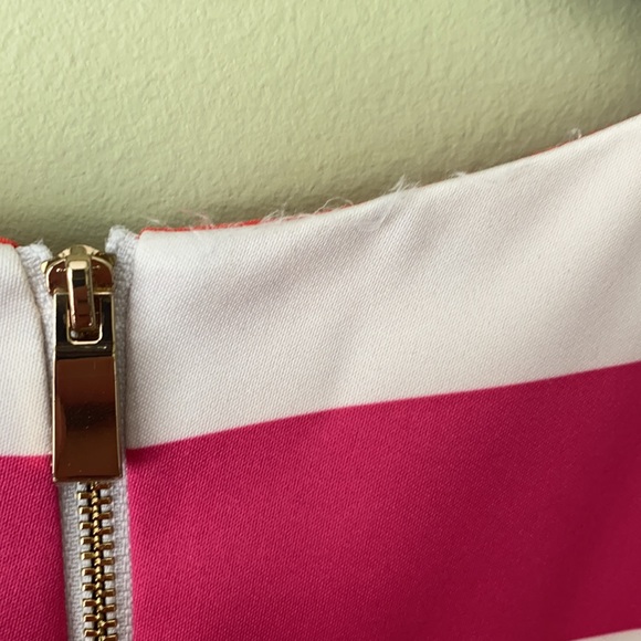 Vince Camuto Striped Sleeveless Gem Neckline Dress - Picture 6 of 7